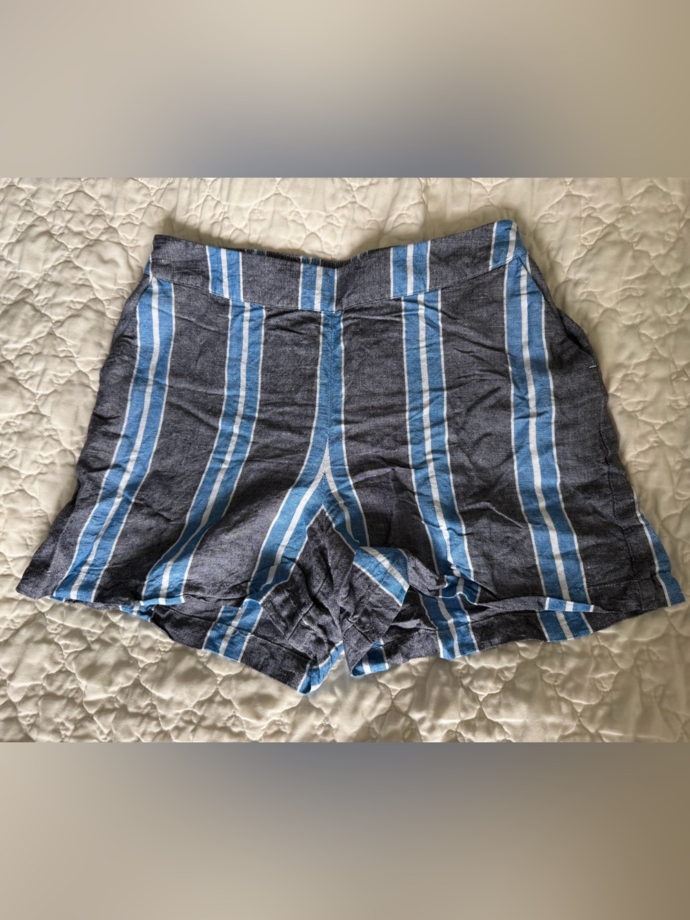 Blue Striped Women’s Shorts